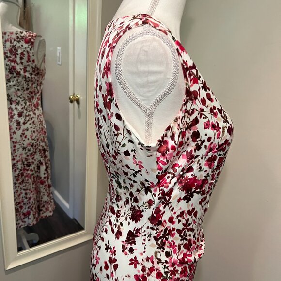 Taylor Floral Asymmetrical Sleeveless midi dress, Size 6 - Picture 10 of 16